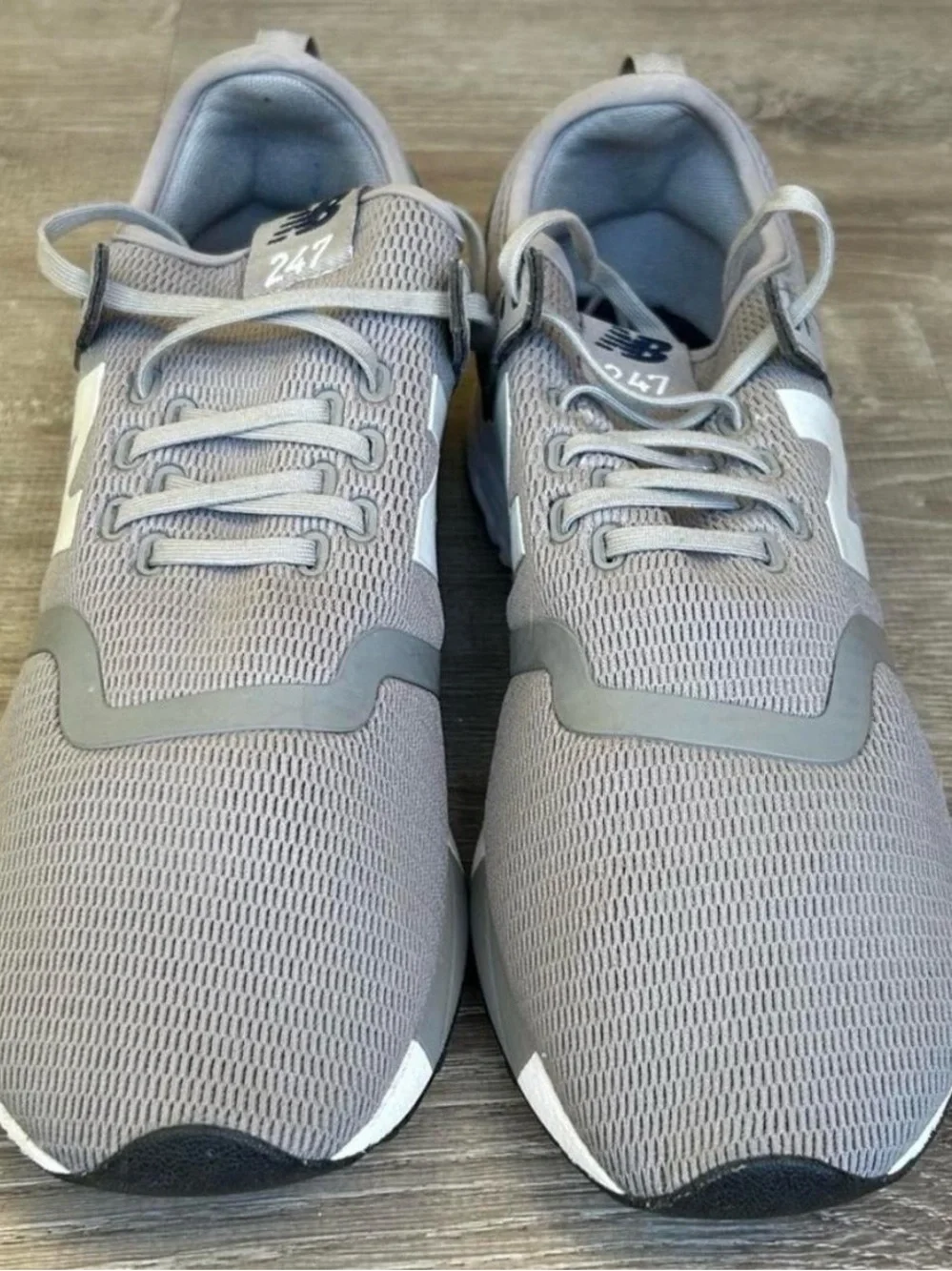New Balance Men’s 247 Casual Sneakers in Gray and White